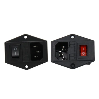 

10A 250V Power Switch AC Part For Makerbot For Ultimaker 3 in 1 Fuse Supply Socket Outlet Red Black Triple 3D Printers Parts