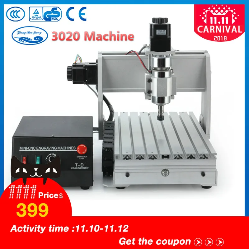 

CNC Router Mini Desktop 3020T Carving Machine 3 axis CNC Wood Carving CNC Milling Machine kit Upgrade 3020T milling machine