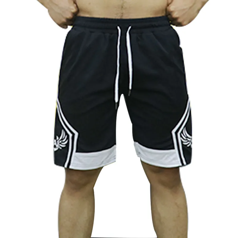Для мужчин бренда Slim Fit Короткие брюки Фитнес Бодибилдинг Сталкивателем шорты