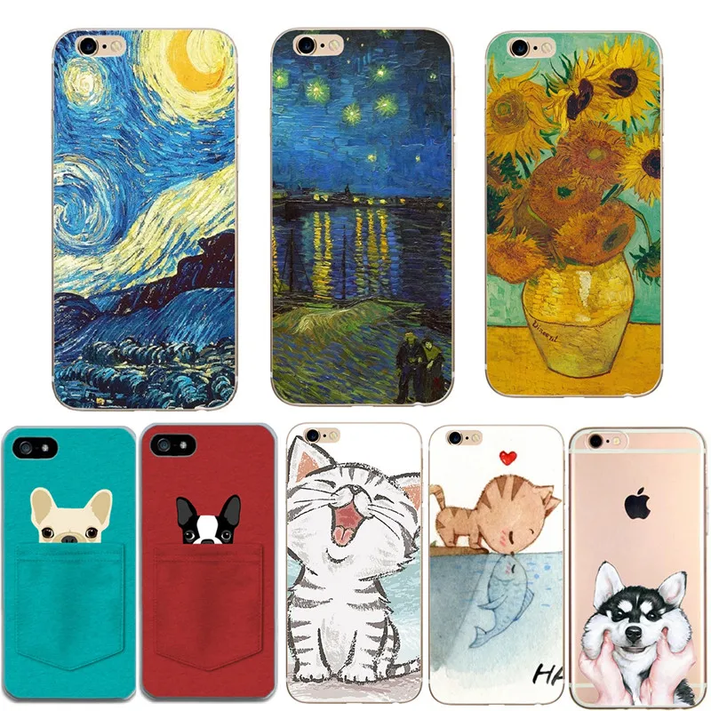 

For Cover iphone 8 Capinha Painted Phone Bag Case For Funda iphone 6 S 6S 5 5S SE X 10 XS 8 7 Plus Soft Silicone TPU Cases