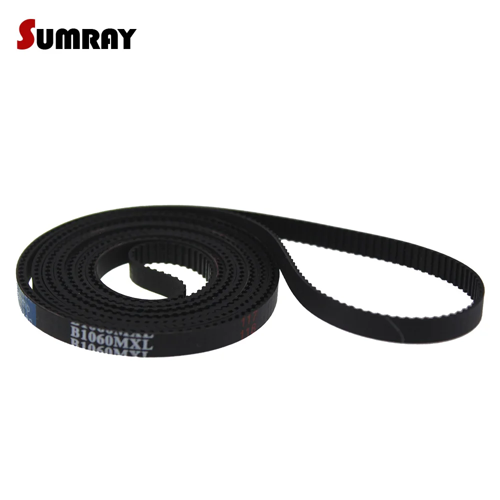 Correia de Borracha da Engrenagem de Mxl 1000 1140 1170 1212 1216 1635 1636 Correia de Transmissão do Comprimento 10 mm Largura Mxl Correia de Dente para a Máquina Cnc