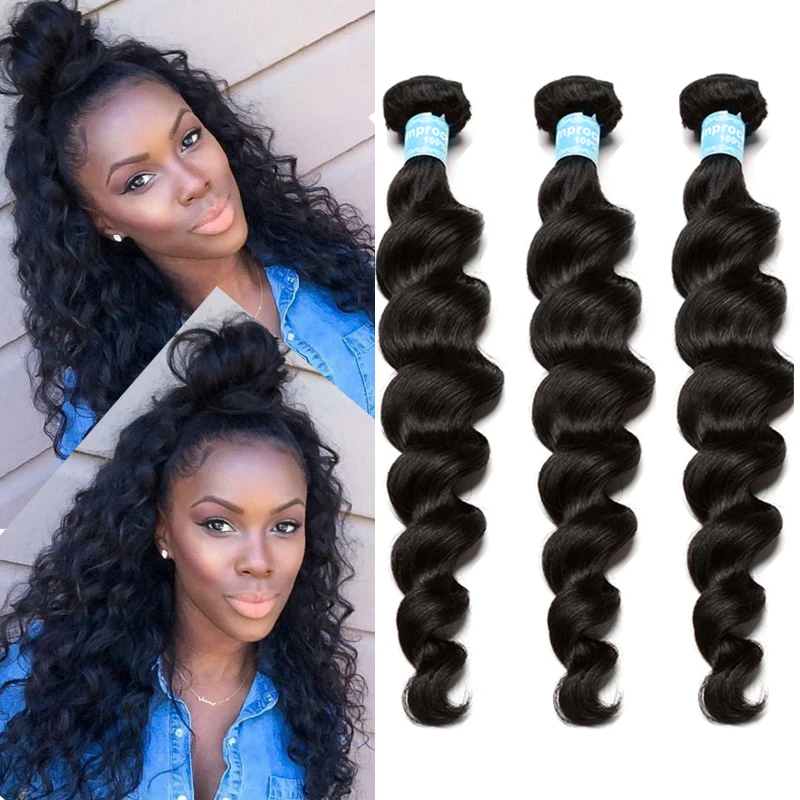 Brazilian Virgin Hair Deep Loose Wave Honey Queen Hair Products Curly Weave Human Hair Extensions Brazilian Hair Weave Bundles