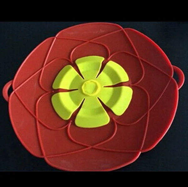 Multifunction Flower Shape Silicone Stop Spill Cover Lid High Temperature Resistant Pan Cover