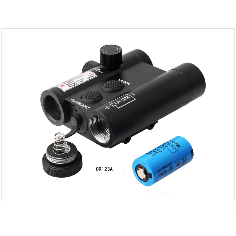 new led strong light flashlight and red and green outside laser integrated sight are suitable for 20mm track installation