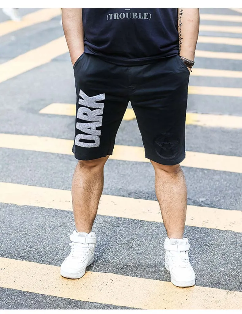 Новые летние модные мужские повседневные шорты до колена, Мужская большая одежда темно-синего цвета размера плюс 3xl 4xl 5xl 6xl 7xl XXXXXL