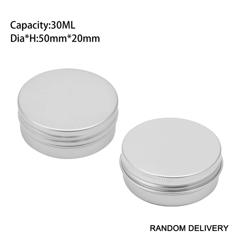 

10ml/15ml/30ml Aluminium Empty Cosmetic Pot Jar Tin Container Silver Screw Lid Box Refillable Bottles