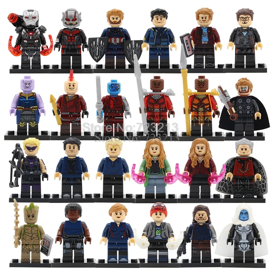 

Single Super Hero Avengers Thanos Collector Figure Starhawk Ayo Vision Okoye Kraglin Building Blocks Sets Models Brick Toys