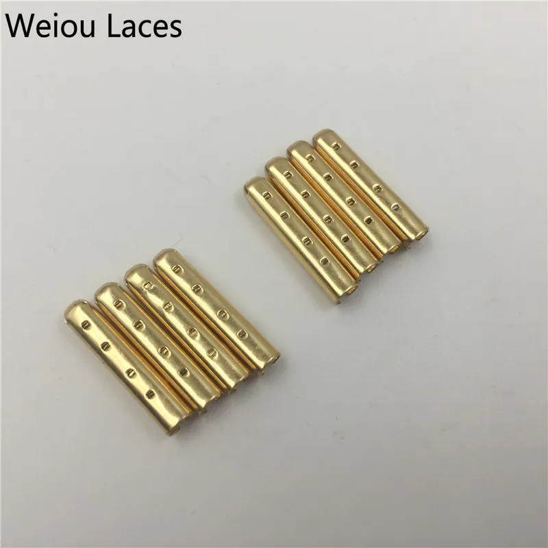 Weiou 4 шт. 1 комплект шнурков 3 8x22 мм наконечники Aglet металлические зажимы для сделай