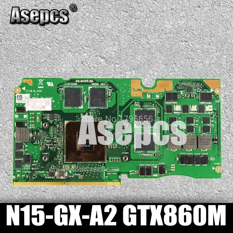 cheap Asepcs N15 GX A2 VGA For ASUS G750J GTX860M laptop Graphics card ROG G750J GeForce GTX860M with 2GB GDDR5 Test original