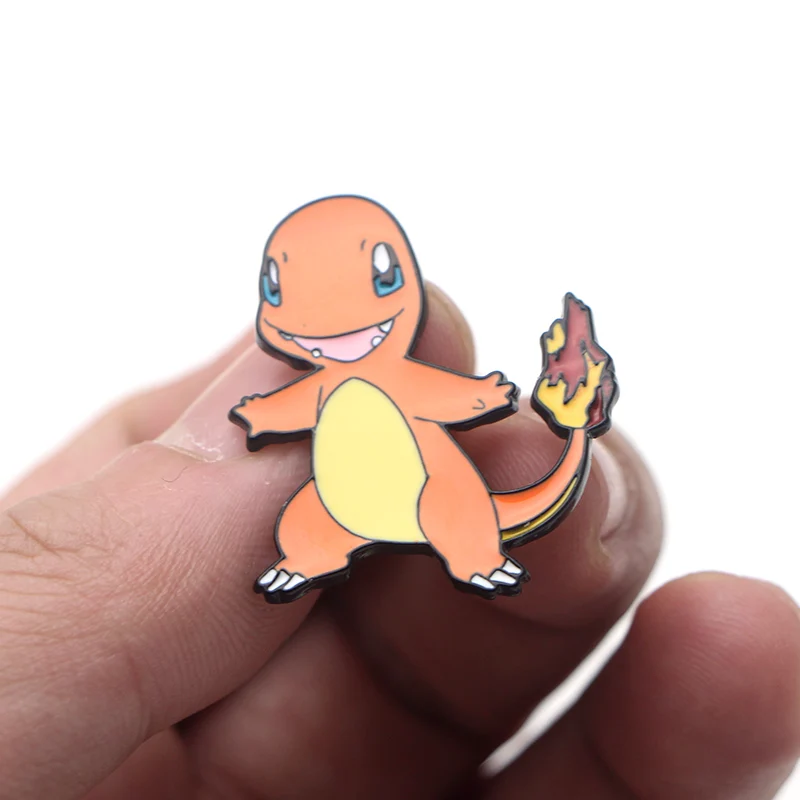P3415 Dongmanli Charmander металлическая глянцевая и броши для Для женщин Для мужчин с лацканами значки на рюкзак сумки знак детские подарки