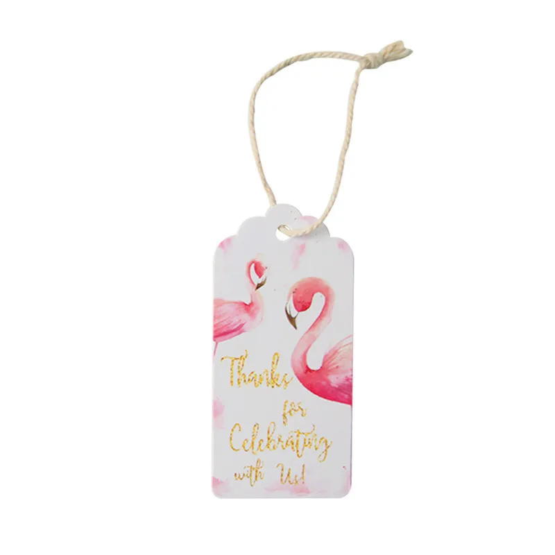 50Pcs DIY Unicorn Flamingo Bird Paper Gift Tags Labels Hanging Cards Birthday Wedding Party Decoration Unicorn Theme Party DT36 (2)