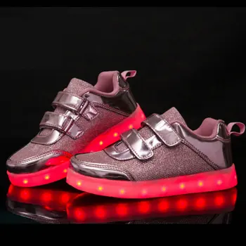

Kids LED Shoes 2017 New Spring Winter 8 Colors Children Growing Sneakers For Boys Girls Luminous Lights Shoes size 25~35