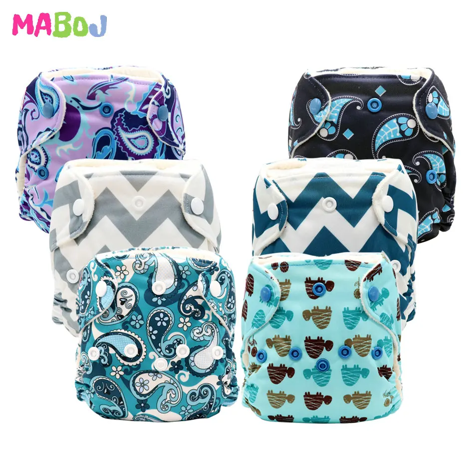 

MABOJ Newborn Cloth Diaper All in One Nappies Reusable Baby Infant Newborn AIO Nappy Stay Dry Fast for 0-3 Months Baby Wholesale