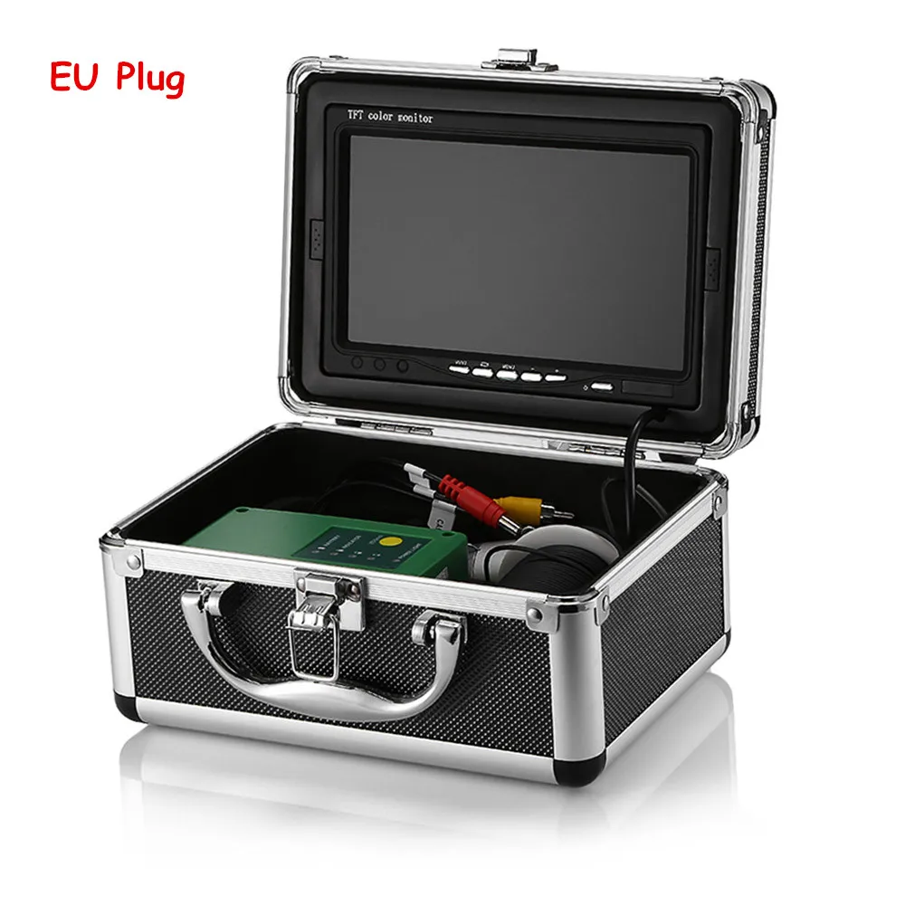 15 м/30 м 1000TVL комплект рыболовной камеры " дюймовый подводный рыболовный Видео инфракрасный/белый светодиод эхолот вилка Европа/США - Цвет: EU Plug