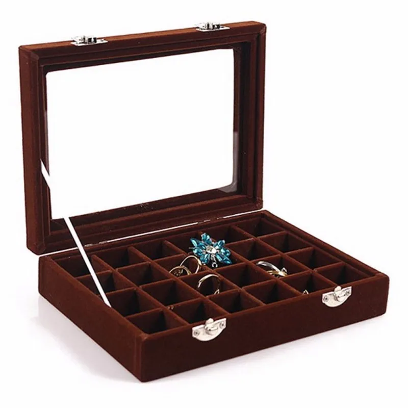 1Pcs-2412-Grids-Velvet-Jewelry-Box-Rings-Earrings-Necklaces-Makeup-Holder-Case-Organizer-Women-Jewelery-Storage-HG0485 (14)