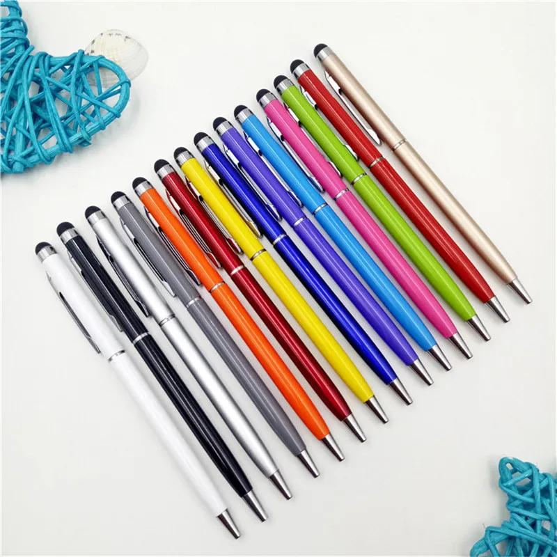 

green fountain pen Originality Metal Touch Pen Touch Screen Stylus Tablet Smart Phone Capacitor Stylus Black ink refill