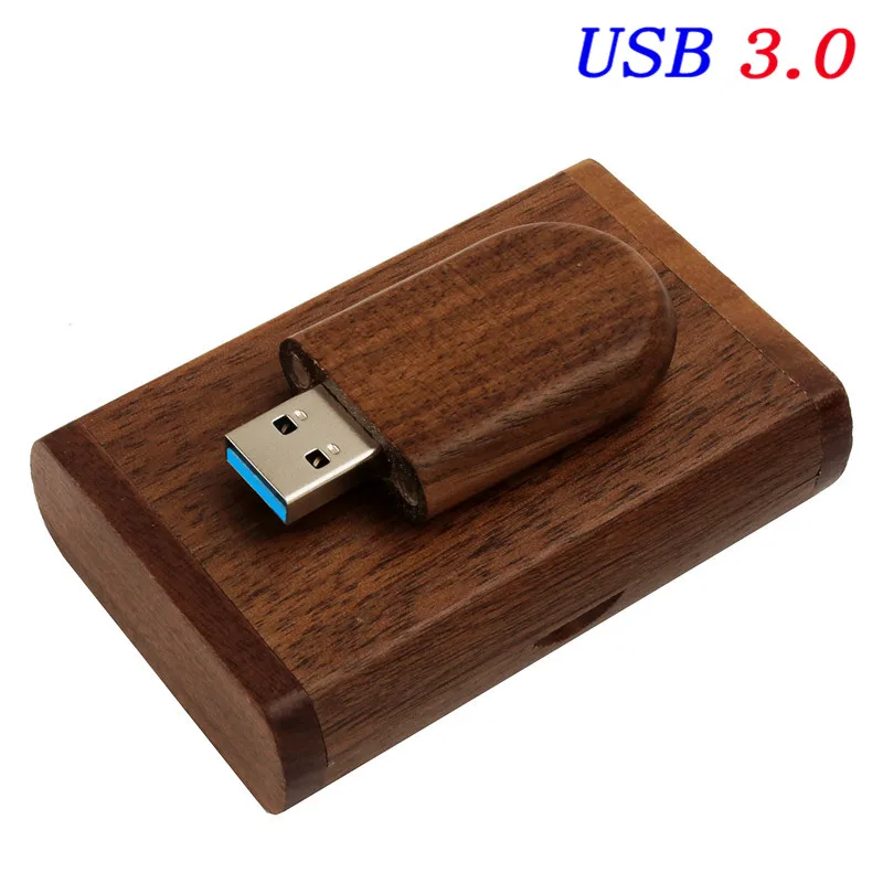 JASTER USB 3,0 индивидуальный Логотип Деревянный персональный флэш-накопитель с логотипом 16 ГБ 32 ГБ 64 ГБ usb флеш-накопитель U диск карта памяти свадебный подарок - Цвет: walnut