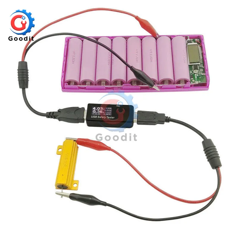 USB Alligator Clips Crocodile Wire Male/Female to USB Tester Detector
