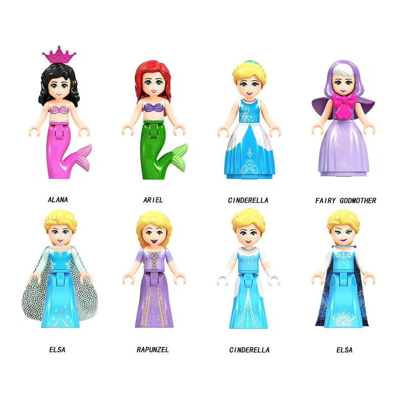Конструктор «Замок принцессы Белль» совместим с принцессой Эльзой, Анной, Ариэль, фигурки, набор моделей, игрушки для девочек - Цвет: 010017 no box