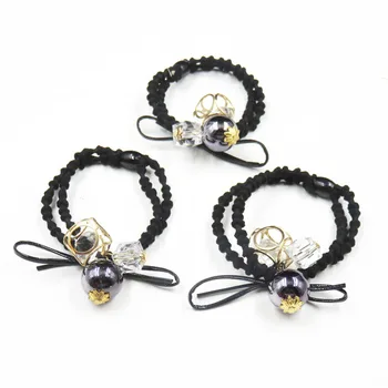 

10PCS/LOT Gray Ball Box Elastic Hair Bands For Girls Bohemian Headband Scrunchy Korean Fashion Kids Hair Accessories For Women
