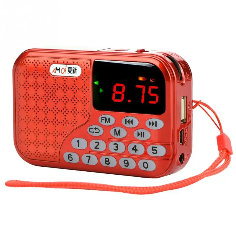 VBESTLIFE Mini Portable FM Radio Digital LED Display Panel Stereo FM