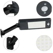 Водонепроницаемый Солнечный садовый светильник уличный сенсорный Фонарь Солнечный свет PIR датчик движения 66 светодиодный настенный светильник с пультом дистанционного управления