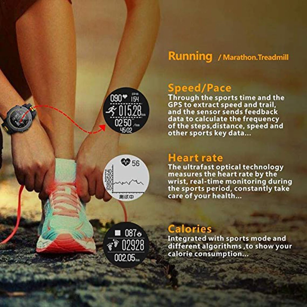 Gps водонепроницаемые уличные спортивные часы для бега езда многофункциональные умные часы UW90 Bluetooth наручные часы