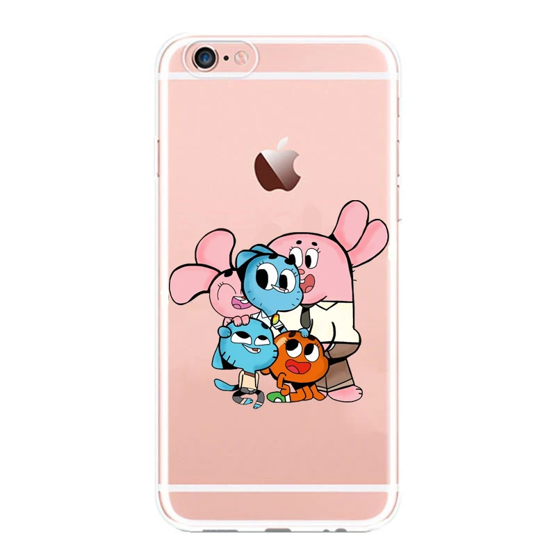 Аниме ТВ удивительный мир Gumball Мягкий силиконовый чехол для телефона iPhone8 8Plus 7 7Plus 6s 6s Plus мультяшный чехол - Цвет: TPU