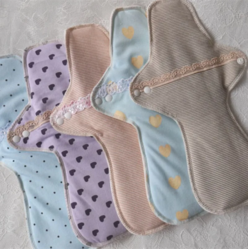 5Pcs Reusable Sanitary Pads Menstrual Pad Cloth Sanitary Maternity Mama