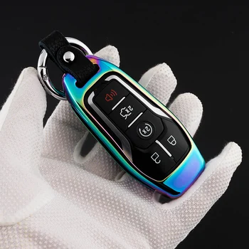 

GPFORTYSIX Zinc Alloy Auto Smart Key Case Car Protective Remote Key Cover Skin Shell For Ford Mustang 2017 New Explorer Taurus