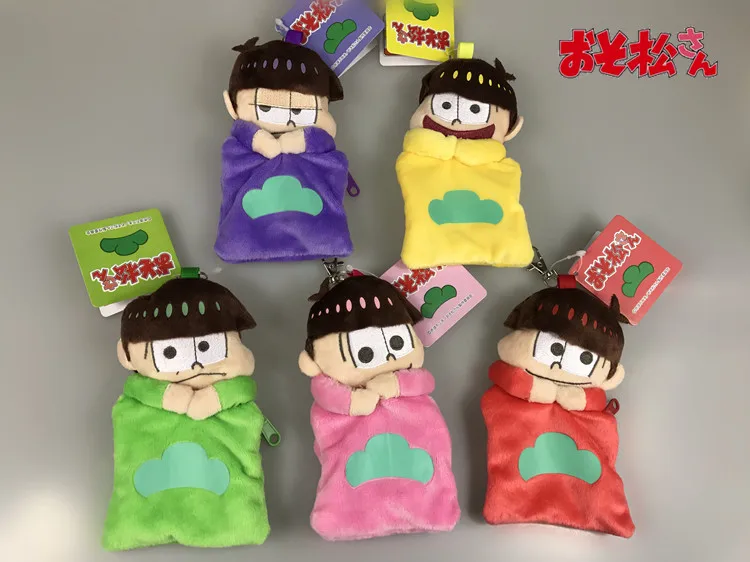 

Anime Osomatsu-san Dolls Matsuno Osomatsu Plush Coin Purse Keychain OSO KARA CHORO ICHI JYUUSHI TODO Stuffed Wallet