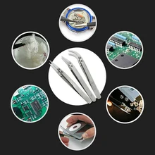 Electronics Industrial Stainless Steel Ceramic Tweezers Heat Resistant Conductive Anti-Static Curved Straight Tweezers Hand Tool Electronics Industrial Stainless Steel Ceramic Tweezers Heat Resistant Conductive Anti-Static Curved Straight Tweezers Hand Tool