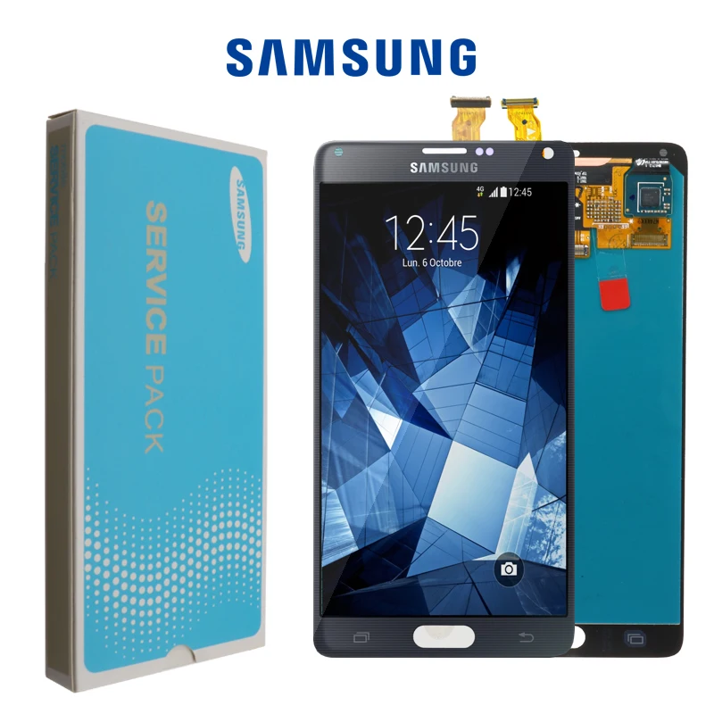 10 шт./лот Оригинальный 5 7-дюймовый ЖК-дисплей для SAMSUNG Galaxy Note 4 Note4 N910 N910C N910A N910F N910H