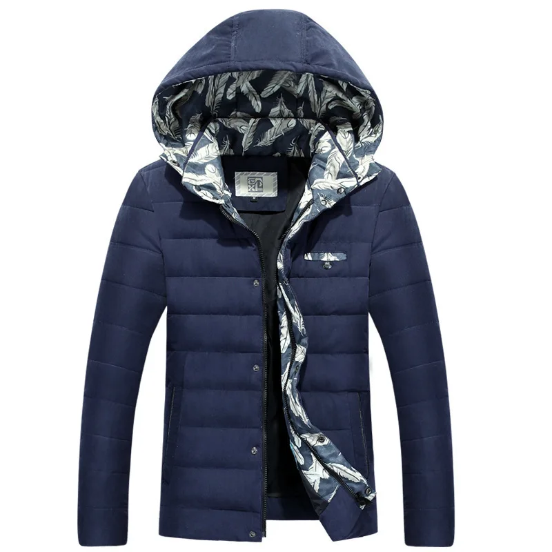 TANGNEST Fashion New Thick Warm Men Coat 2018 Casual Solid