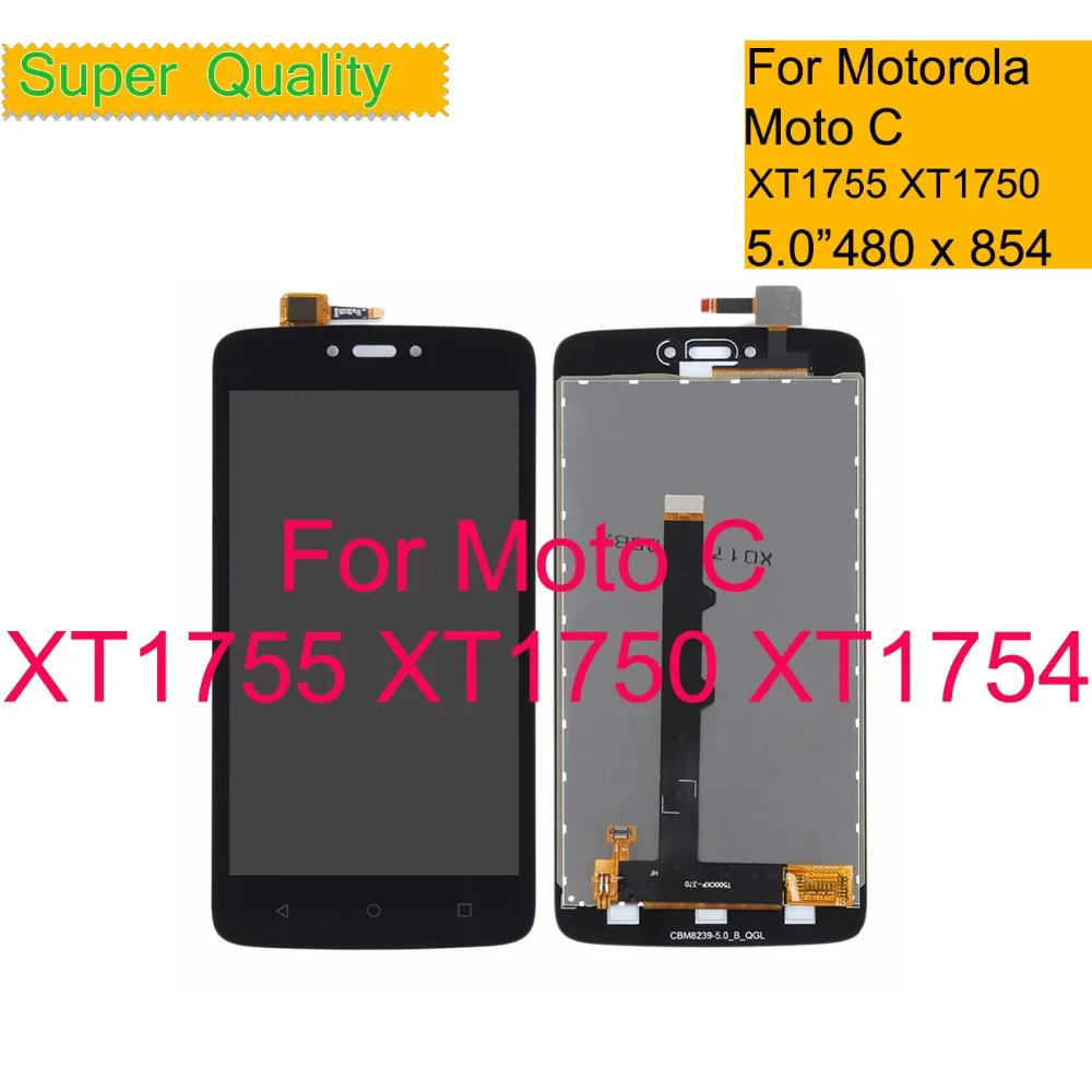 

10Pcs/lot 5.0" For Motorola Moto C XT1755 XT1750 XT1754 LCD Display Touch Screen Digitizer Sensor Complete LCD Assembly