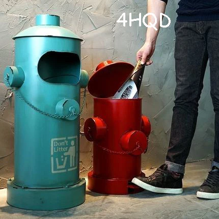 Transistor Vertrouwen op Ongeldig Amerikaanse Industriële Wind Retro Prullenbak Loft Voet Hydrant Papier  Thuis Creatieve Bar Decoraties Ornamenten|Afvalbakken| - AliExpress