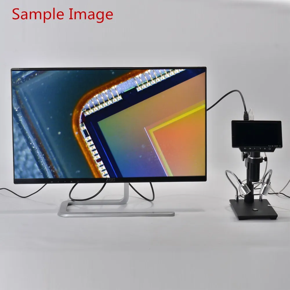 7X 45X 4K Simul Focal microscopio digital para electronica Тринокулярный Стерео микроскоп 16MP HDMI ЖК монитор