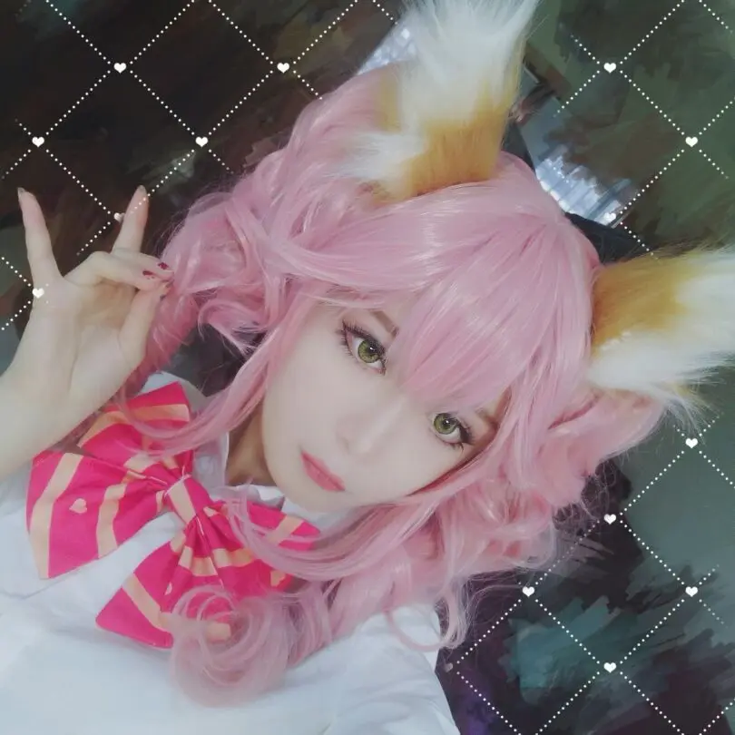 Fate/Grand Order Tamamo no Mae лисий хвост повязка на голову зажим для головы косплей Acc Lot|fate