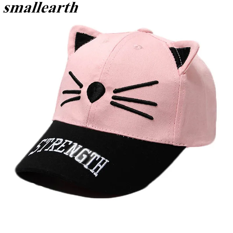 

2018 Cartoon Cute Ear Hats Children Snapback Caps Baby Girl Cute Baseball Cap Child Summer Adjustable Sun Hat Child Hip Hop Hats