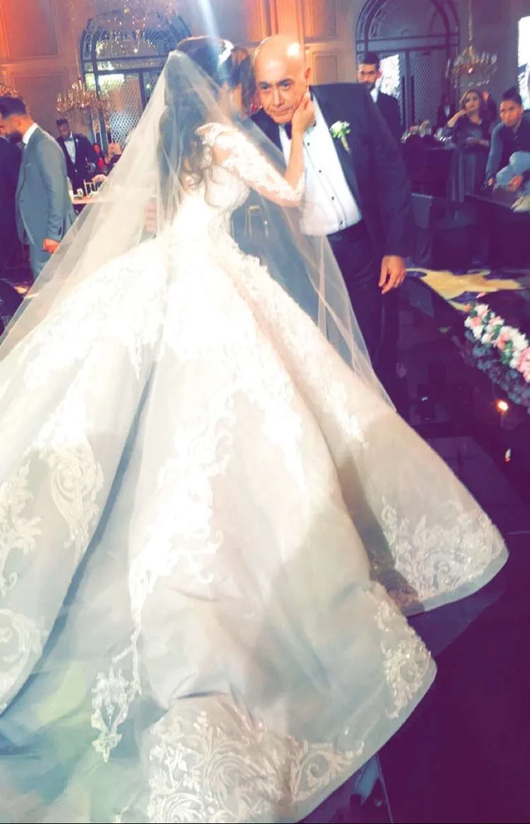 sheer ball gown