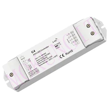 

4CH*350mA 4CH*700mA 12-48VDC CC Controller (Push Dim) C4 Dimming/color temperature/RGB/RGBW 4 in 1 Constant Current Controller