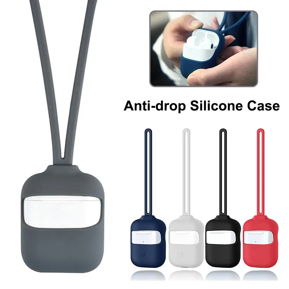 

Soft Silicone Shockproof Earphone Protective Cover Hanging Case for Airpods New