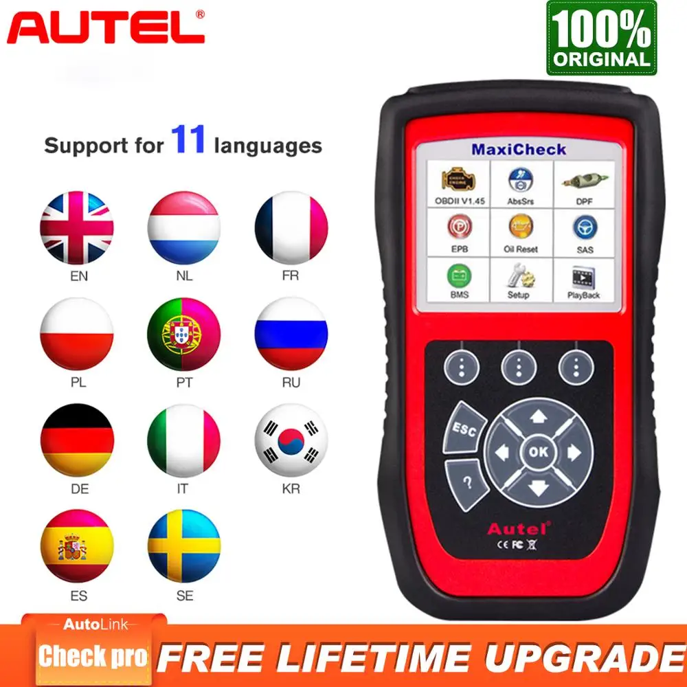 100% autel MaxiCheck Pro инструмент диагностики OBD2 сканер Авто Automotivo OBD 2 EOBD автомобиля диагностический