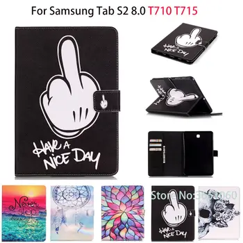 

Tab S2 8.0 inch Case Painted Cover For Samsung Galaxy Tab S2 8.0 T710 T715 T713 T719 Smart Case Funda Tablet PU Leather Shell