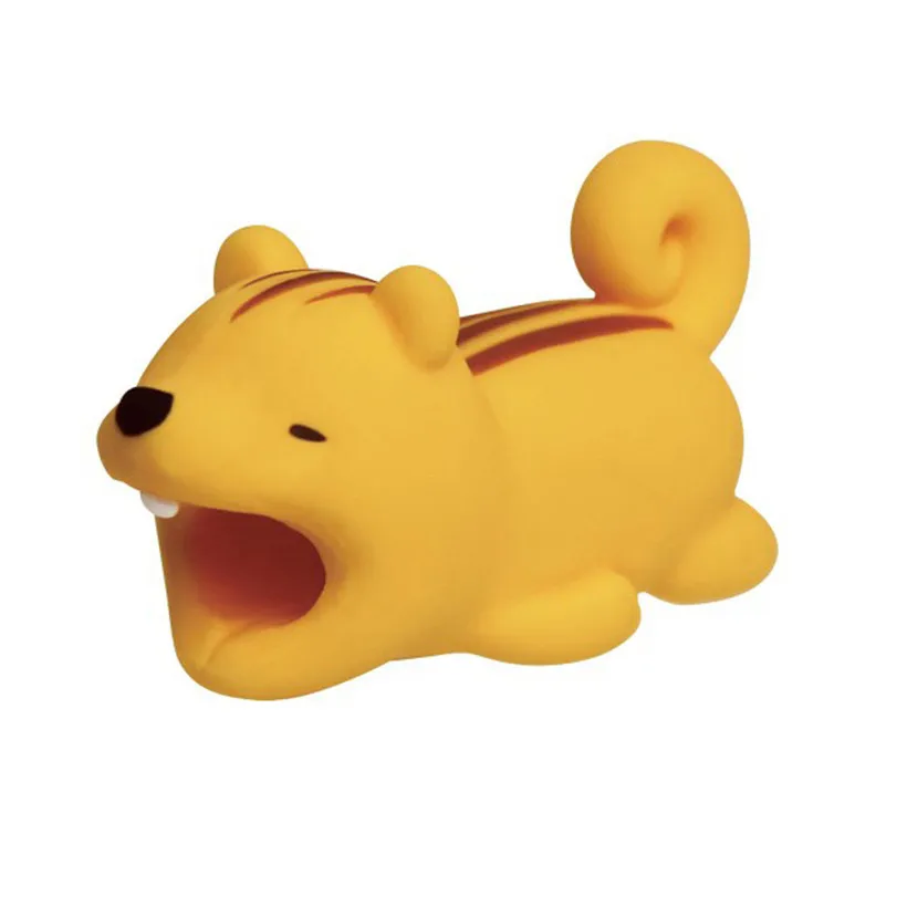 

Binmer Cute Animal Bite Cartoon Cable Protector Squirrel Frog USB Cable Cover for iPhone 80725