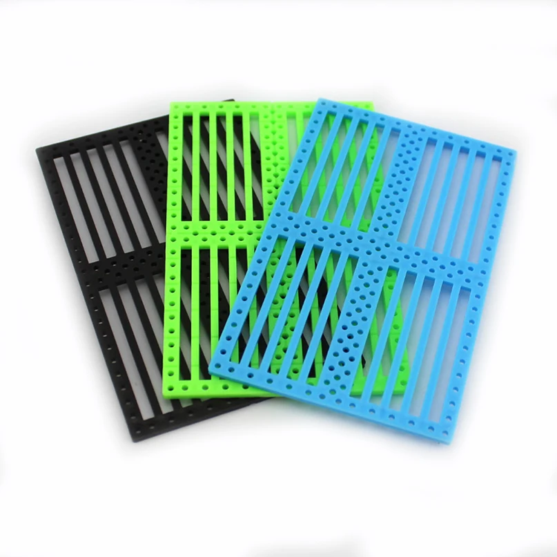 Plastic Functional Panel Chassis DIY Toy Car Shell Plate Perforated 7.5cmX12cm