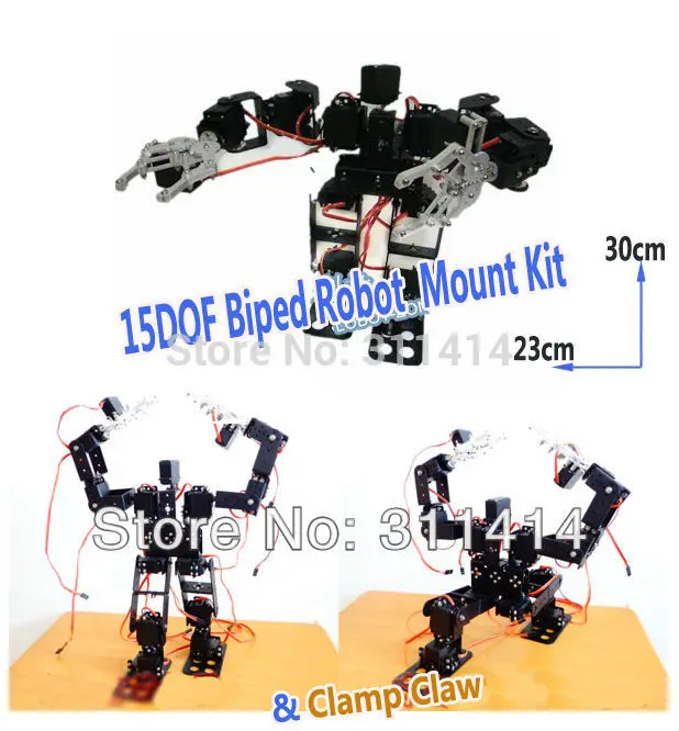 1 компл. 15 DOF Biped робот Обучающий робот с алюминиевым зажимом коготь монтажный комплект сервокронштейн для Arduino прогулки танец продвижение