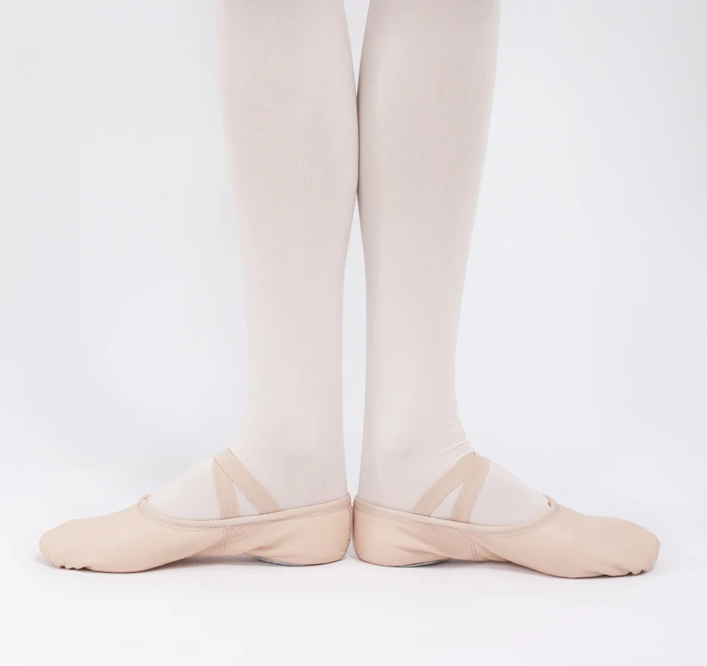 Профессиональные женские балетные тапочки из натуральной кожи; мягкая обувь для занятий йогой, фитнесом, гимнастикой; обувь для девочек; светильник розового цвета