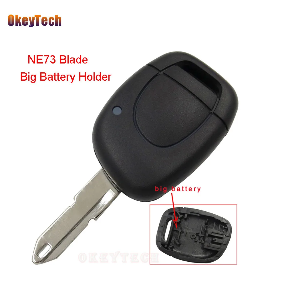 OkeyTech NE73 VAC102 Uncut Blade 1 Button Remote Key Fob Case Replacement Shell For Renault Clio Twingo Megane Scenic Laguna | Автомобили