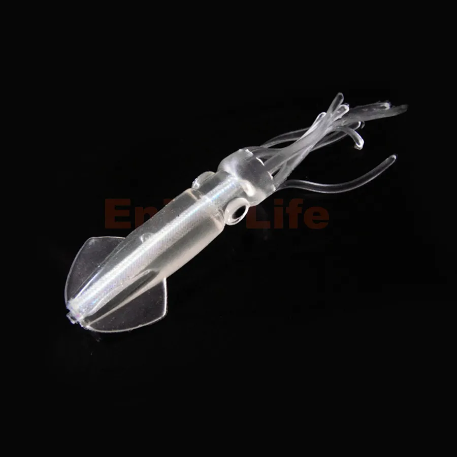 

10pcs*8.5mm 10.5g Soft Bait Jig Fishing Worms Luminous Squid Rig Lure Imitation Octopus Fishing Lure Bait Skirt